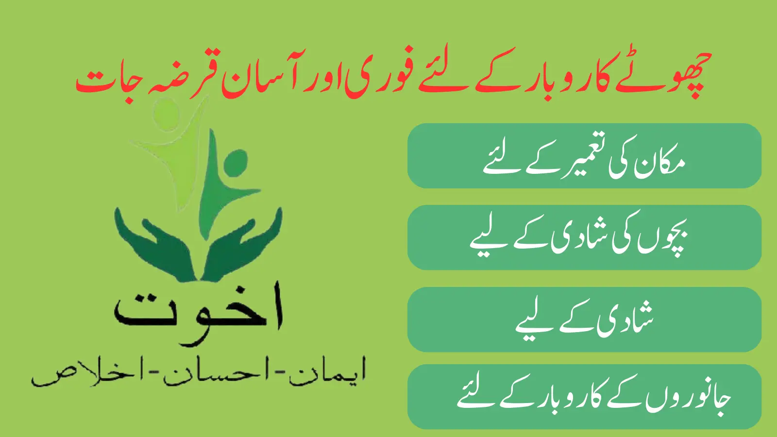 Akhuwat Loan- Interest Free Loan - Online Apply Update 2024