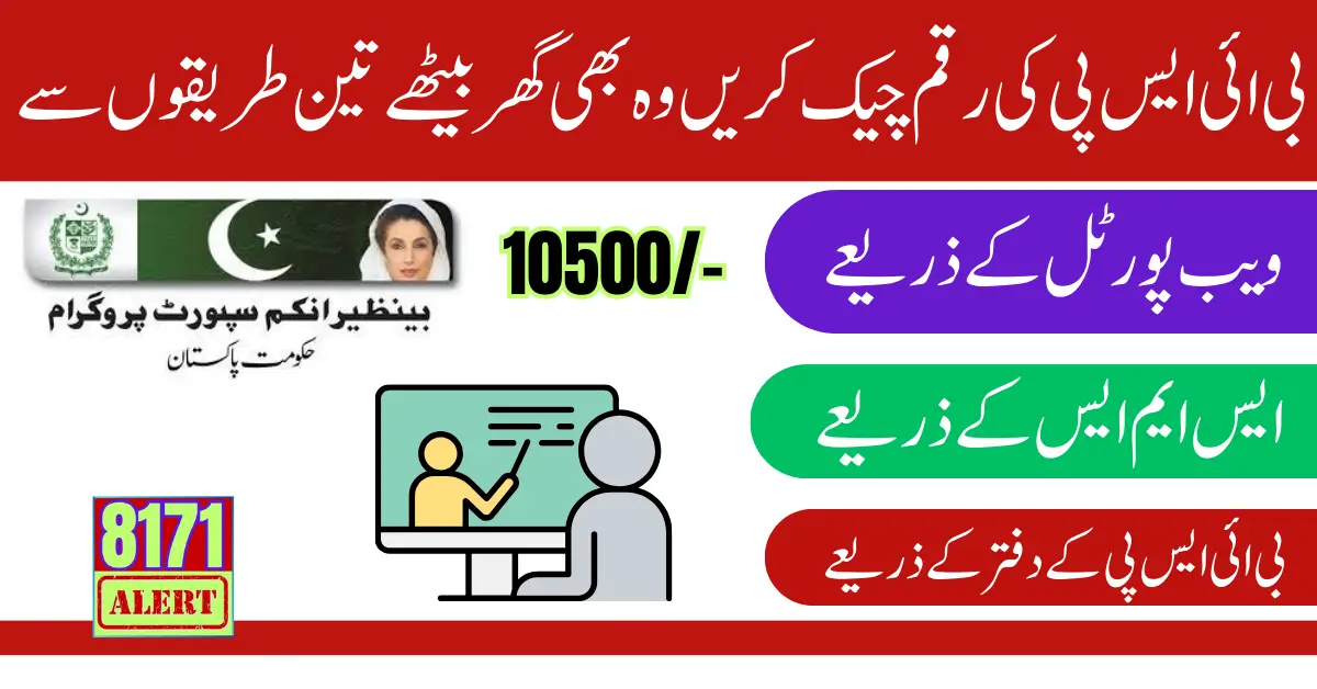 How to Check Your Eligibility In BISP Through Web Portal, SMS 8171, BISP Office